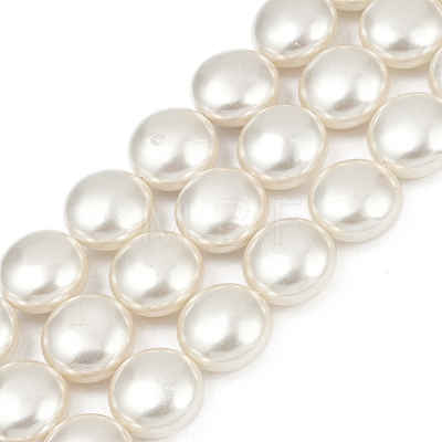 Electroplated Shell Pearl Beads Strands BSHE-G027-13E-1