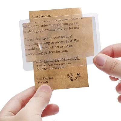30Pcs Ultra Thin PVC Magnifying Lenses Bookmark AJEW-SP0002-34-1