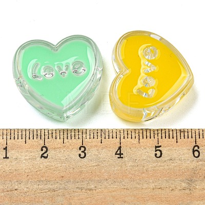 Transparent Acrylic Enamel Beads OACR-G039-12-1