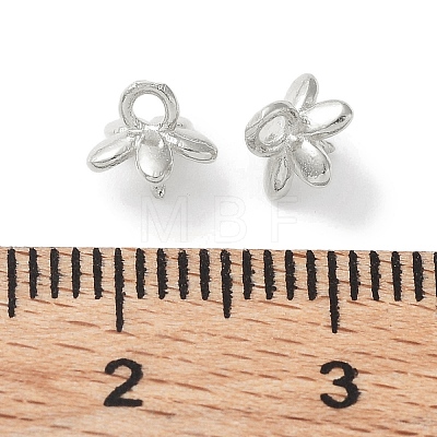 Rhodium Plated 925 Sterling Silver Peg Bails Pin Charms STER-P050-07P-1