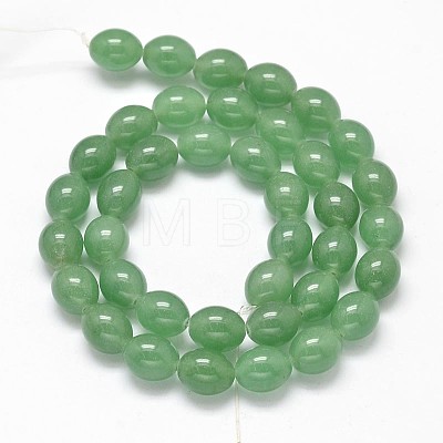 Oval Natural Green Aventurine Beads Necklaces G-P106-04-1
