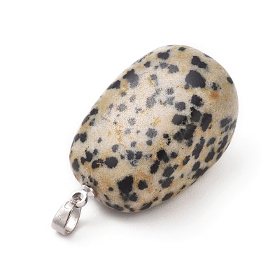 Natural Dalmatian Jasper Pendants G-k302-B21-1