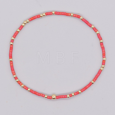 Bohemian Style Rainbow Beaded Handmade Fashion Women's Bracelet QD2599-2-1