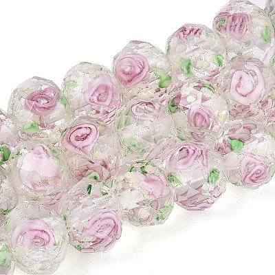 Handmade Luminous Lampwork Beads Strands LAMP-N037-01G-1