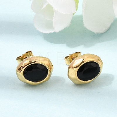6 Pairs 304 Stainless Steel Pave Cubic Zirconia Stud Earrings SA-CBADCF0-04G-03-1