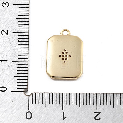 Brass Micro Pave Cubic Zirconia Pendants KK-D283-30G-04-1