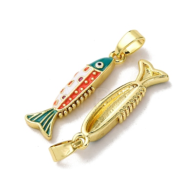 Brass Enamel Pendants X-KK-F911-23G-02-1