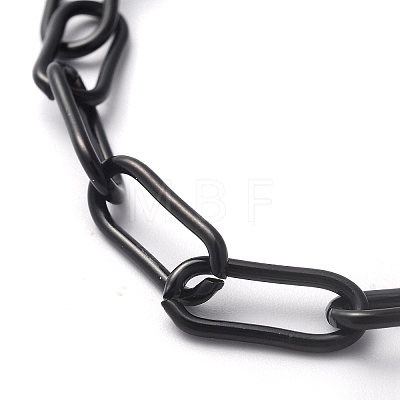 304 Stainless Steel Paperclip Chain Bracelets BJEW-O186-01EB-1