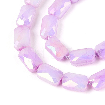Anti-Tarnish Electroplate Glass Beads Strands GLAA-T025-29C-1