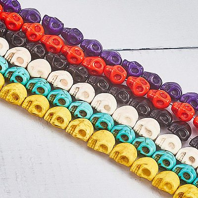 15 Colors Dyed Synthetic Turquoise Beads G-GA0001-02-1
