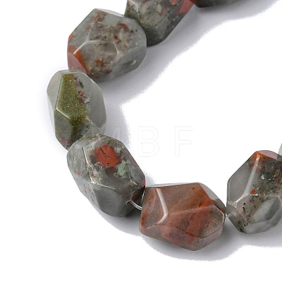 Natural Afican Bloodstone Beads Strands G-F743-04F-1