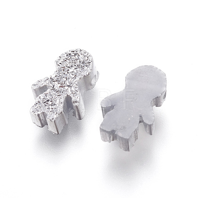 Imitation Druzy Gemstone Resin Beads RESI-L026-G-1