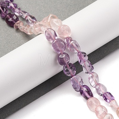 Natural Rose Quartz & Amethyst Beads Strands G-L610-B13-01-1