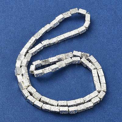 Electroplated Natural Lava Rock Beads Strands G-I360-K02-04-1