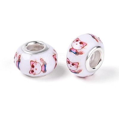 Opaque Resin European Beads RPDL-T004-01L-1