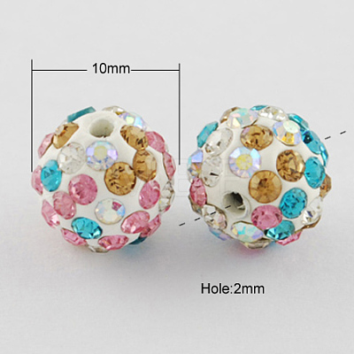 Pave Disco Ball Beads RB-R003-01J-1