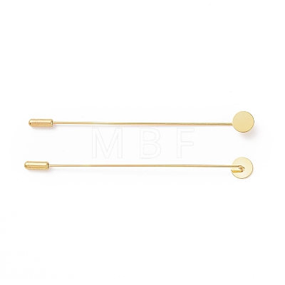 Brass Lapel Pin Base Settings X-KK-I693-02E-G-1