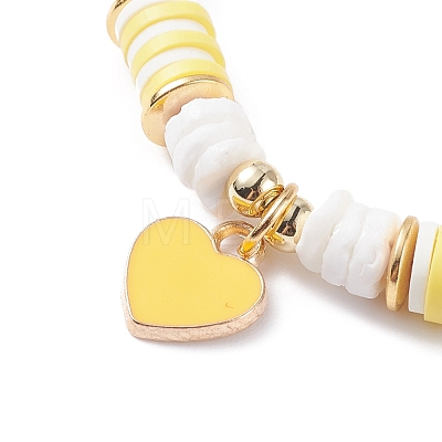 Heart Charm Bracelet BJEW-JB07655-1