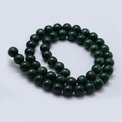 Natural Malachite Beads Strands G-F571-27B2-6mm-1