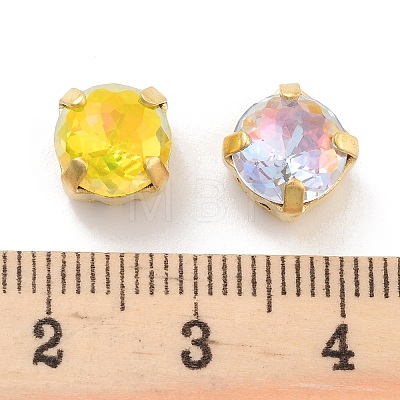 Flat Round Opal Sew On Rhinestones RGLA-G024-11A-G-1