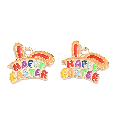 Easter Alloy Enamel Pendants ENAM-I055-01KCG-05-1
