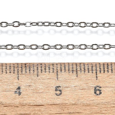 Non-Tarnish 304 Stainless Steel Cable Chain Necklace X-STAS-T040-PJ204-80-1