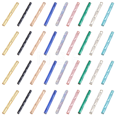 270Pcs 9 Styles Opaque Glass Twisted Bugle Beads SEED-PA0001-26-1