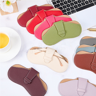 1Pc PU Leather Glasses Case AJEW-CN0006-94A-1