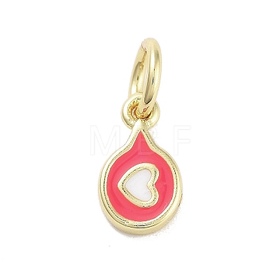 Rack Plating Brass Enamel Charms KK-M293-40G-02-1