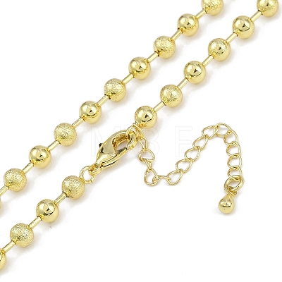 Rack Plating Brass Ball Chain Necklaces for Women NJEW-K382-12B-G-1