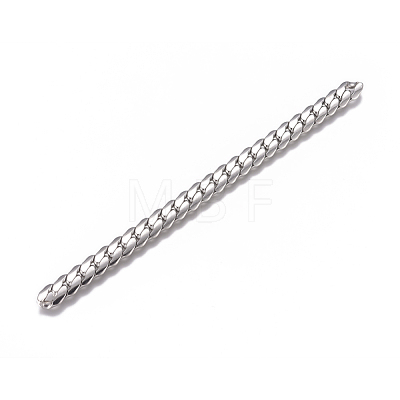 201 Stainless Steel Cuban Link Chains CHS-G017-16P-1