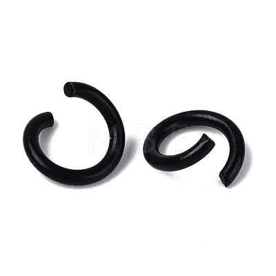 Spray Painted Iron Open Jump Rings IFIN-T017-04B-01-1