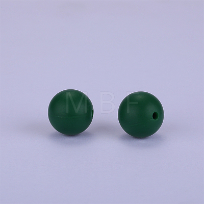 Round Silicone Focal Beads SI-JX0046A-127-1