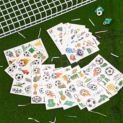 40Pcs 4 Styles Sports Theme Temporary Tattoos DIY-ME0003-79-1