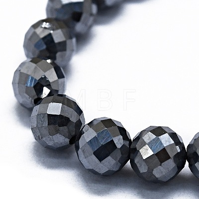 Natural Terahertz Stone Beads Strands G-G927-36-1