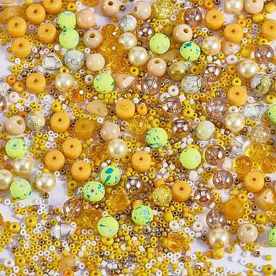 2 Bag Glass Round Beads Set JX547F-1