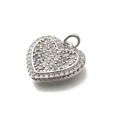 Brass Micro Pave Cubic Zirconia Pendants KK-P295-24P-1