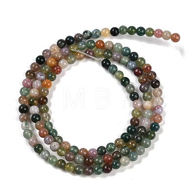 Natural Indian Agate Bead Strands G-A130-3mm-K12-1