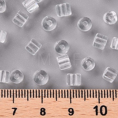 Transparent Colours Glass Round Bugle Beads SEED-S045-001A-C03-1