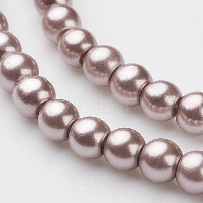 Glass Pearl Beads Strands X-HY-4D-B27-1