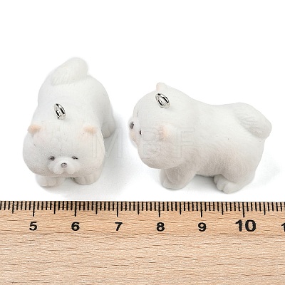 Flocky Resin Pendants FIND-A052-07J-1
