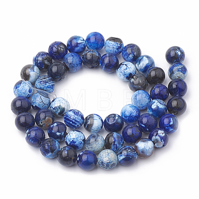 Dyed Natural Crackle Agate Beads Strands X-G-T100-03A-1