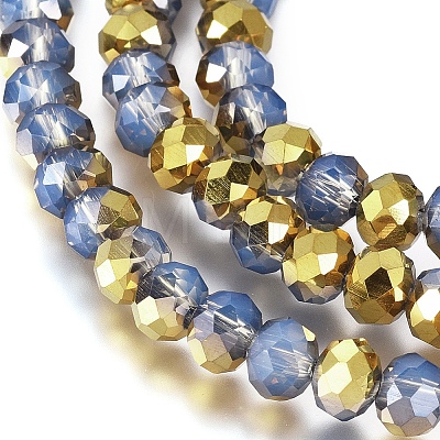 Electroplate Glass Beads Strands EGLA-A034-J4mm-O01-1