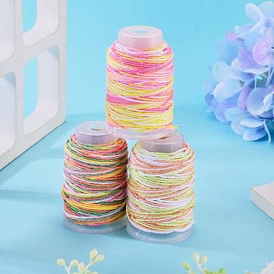 3 Rolls 3 Colors Segment Dyed Macrame Cotton Cord OCOR-TA0004-20B-1