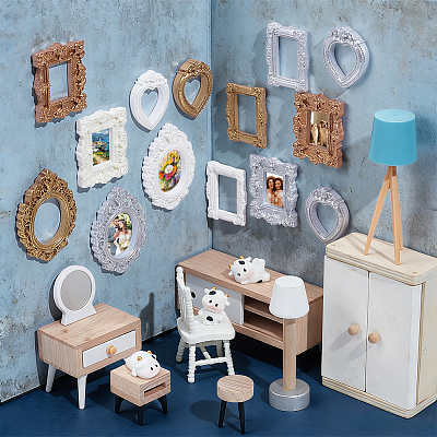 24Pcs 12 Styles Mini Vintage Resin Photo Frame AJEW-NB0009-51-1