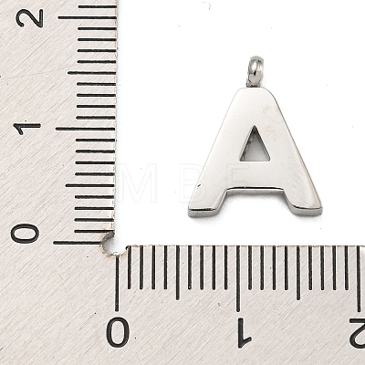 Letter A~Z 304 Stainless Steel Charms STAS-G345-01P-1