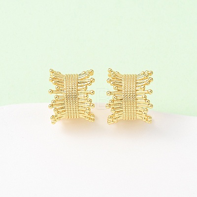 C-Shaped Brass Stud Earrings EJEW-D346-02G-1