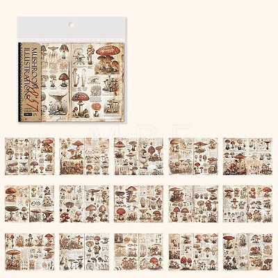 Cross-Border Ancient Forest Sticker Pack Retro Collection 1857 Series Hand Account Decoration Collage DIY 4 Styles PW-WGF1E94-02-1