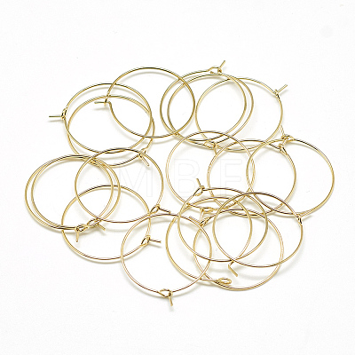 Brass Hoop Earrings LS-KK-T032-005G-1