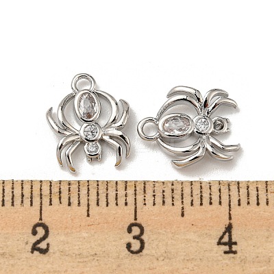 Brass Micro Pave Cubic Zirconia Charms KK-Q809-01P-1
